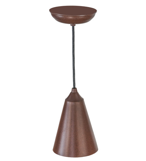 Meyda Lighting Cone 5" Rust Mini Pendant Light