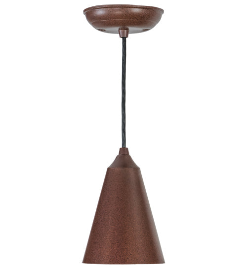 Meyda Lighting Cone 5" Rust Mini Pendant Light