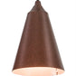 Meyda Lighting Cone 5" Rust Mini Pendant Light