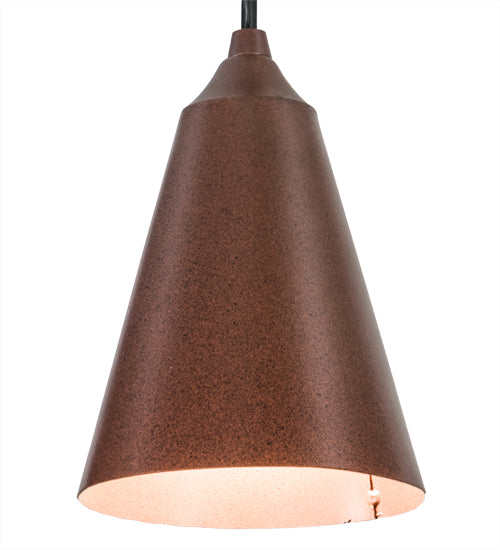 Meyda Lighting Cone 5" Rust Mini Pendant Light