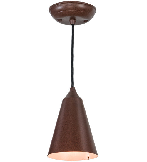 Meyda Lighting Cone 5" Rust Mini Pendant Light