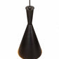 Meyda Lighting Cone 7" Black Mini Pendant Light With Black & Gold Shade