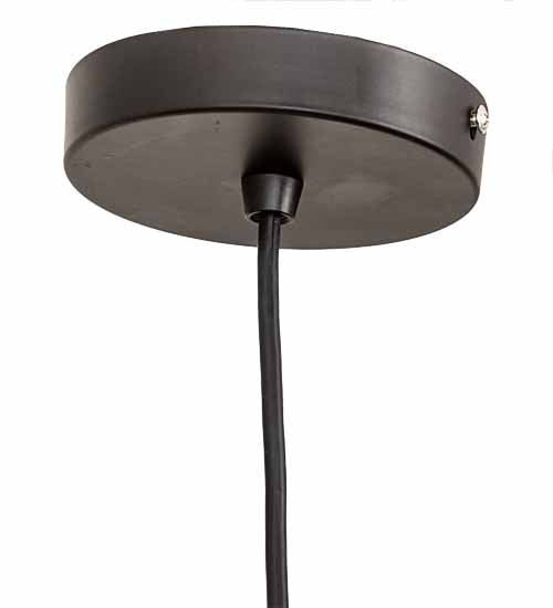 Meyda Lighting Cone 7" Black Mini Pendant Light With Black & Gold Shade
