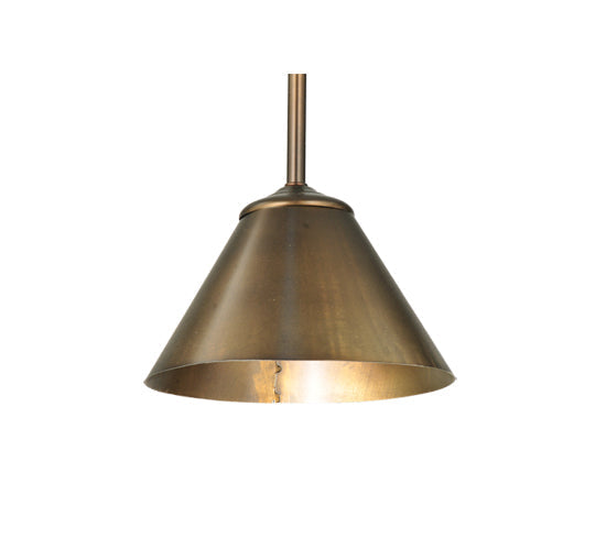 Meyda Lighting Cone 8" Antique Copper Mini Pendant Light