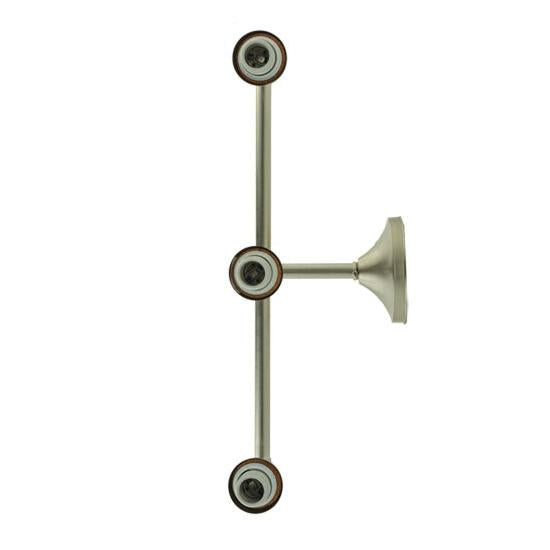 Meyda Lighting Cone Cap 23" 3-Light Brushed Nickel Wall Sconce