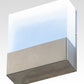 Meyda Lighting Cone'n Cube 5" Brushed Stainless Wall Sconce With Clear Contrail Mist Idalight Shade