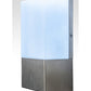 Meyda Lighting Cone'n Cube 5" Brushed Stainless Wall Sconce With Clear Contrail Mist Idalight Shade