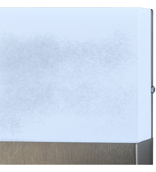 Meyda Lighting Cone'n Cube 5" Brushed Stainless Wall Sconce With Clear Contrail Mist Idalight Shade