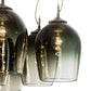 Meyda Lighting Conglomerate 44" 10-Light Pewter Pendant Light With Black To Clear Gradient Shade Glass