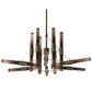 Meyda Lighting Conglomerate 80" 24-Light LED Antique Copper Chandelier With Smoke Ombre Shade Glass