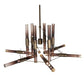 Meyda Lighting Conglomerate 80" 24-Light LED Antique Copper Chandelier With Smoke Ombre Shade Glass