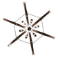 Meyda Lighting Conglomerate 80" 24-Light LED Antique Copper Chandelier With Smoke Ombre Shade Glass