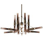 Meyda Lighting Conglomerate 80" 24-Light LED Antique Copper Chandelier With Smoke Ombre Shade Glass