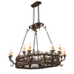Meyda Lighting Conques 50" 12-Light Oil Rubbed Bronze Chandelier With Ivory Faux Candlelight