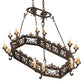 Meyda Lighting Conques 50" 12-Light Oil Rubbed Bronze Chandelier With Ivory Faux Candlelight