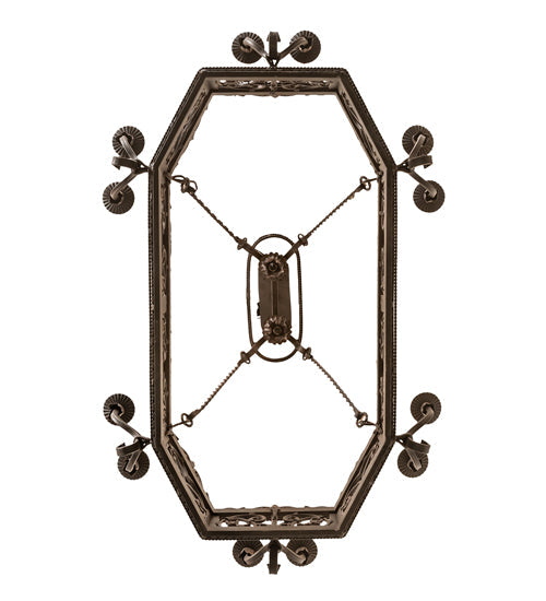 Meyda Lighting Conques 50" 12-Light Oil Rubbed Bronze Chandelier With Ivory Faux Candlelight