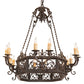 Meyda Lighting Conques 50" 12-Light Oil Rubbed Bronze Chandelier With Ivory Faux Candlelight