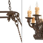 Meyda Lighting Conques 50" 12-Light Oil Rubbed Bronze Chandelier With Ivory Faux Candlelight