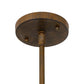 Meyda Lighting Contemplation 23" Rustic Iron Pendant Light With Ambra Siena Idalight Shade