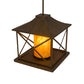 Meyda Lighting Contemplation 23" Rustic Iron Pendant Light With Ambra Siena Idalight Shade