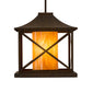Meyda Lighting Contemplation 23" Rustic Iron Pendant Light With Ambra Siena Idalight Shade