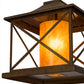 Meyda Lighting Contemplation 23" Rustic Iron Pendant Light With Ambra Siena Idalight Shade
