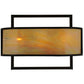 Meyda Lighting Contempo 24" 3-Light Craftsman Brown Wall Sconce With Beige Iridescent Shade Glass