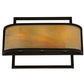 Meyda Lighting Contempo 24" 3-Light Craftsman Brown Wall Sconce With Beige Iridescent Shade Glass
