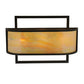 Meyda Lighting Contempo 24" 3-Light Craftsman Brown Wall Sconce With Beige Iridescent Shade Glass