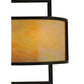 Meyda Lighting Contempo 24" 3-Light Craftsman Brown Wall Sconce With Beige Iridescent Shade Glass