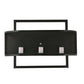 Meyda Lighting Contempo 24" 3-Light Craftsman Brown Wall Sconce With Beige Iridescent Shade Glass