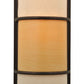 Meyda Lighting Contempo 7" 2-Light Mahogany Bronze Wall Sconce With Beige Shade