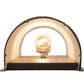 Meyda Lighting Contempo 7" 2-Light Mahogany Bronze Wall Sconce With Beige Shade