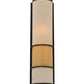 Meyda Lighting Contempo 7" 2-Light Mahogany Bronze Wall Sconce With Beige Shade