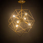 Meyda Lighting Conundrum 19" 6-Light Champagne Metallic Pendant Light With Gold Shade