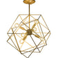 Meyda Lighting Conundrum 19" 6-Light Champagne Metallic Pendant Light With Gold Shade