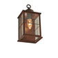 Meyda Lighting Coolidge 7" Antique Rust Wall Sconce With Clear Seeded Lantern Shade Glass