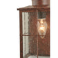 Meyda Lighting Coolidge 7" Antique Rust Wall Sconce With Clear Seeded Lantern Shade Glass