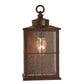 Meyda Lighting Coolidge 7" Antique Rust Wall Sconce With Clear Seeded Lantern Shade Glass