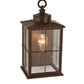 Meyda Lighting Coolidge 7" Antique Rust Wall Sconce With Clear Seeded Lantern Shade Glass