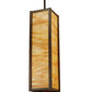 Meyda Lighting Cooper 7" Rustic Iron Mini Pendant Light With Ambra Siena Idalight Shade