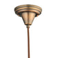 Meyda Lighting Copper Cloth Covered Paddle Socket Hanger Pendant Light With 4" Burnished Copper Fitter