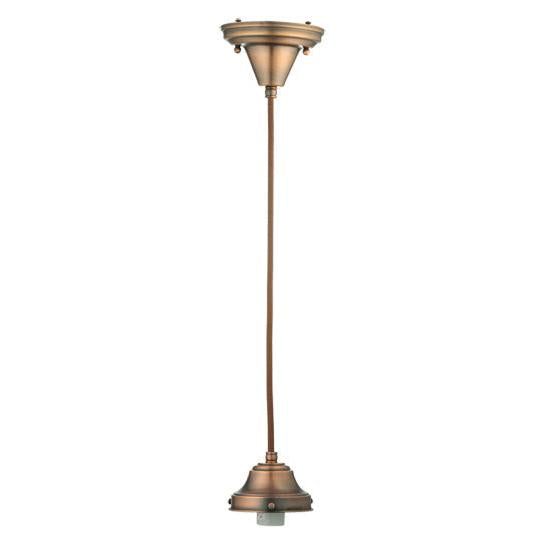 Meyda Lighting Copper Cloth Covered Paddle Socket Hanger Pendant Light With 4" Burnished Copper Fitter
