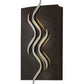 Meyda Lighting Copperwynd 12" 2-Light Cajun Spice Wall Sconce With Tawnyrock Idalight Shade Glass