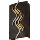 Meyda Lighting Copperwynd 12" 2-Light Cajun Spice Wall Sconce With Tawnyrock Idalight Shade Glass