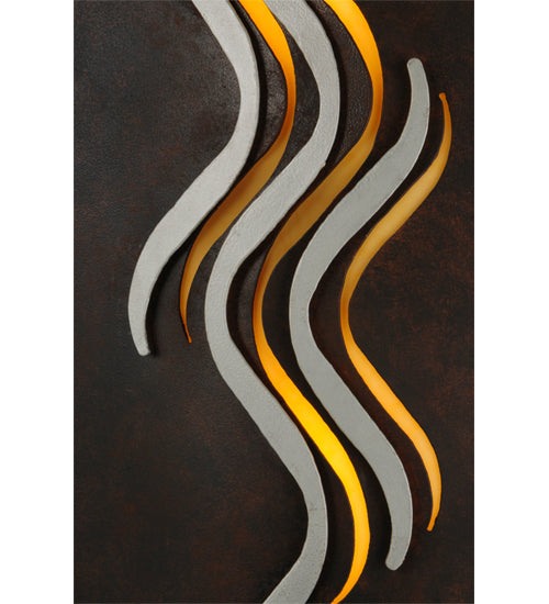 Meyda Lighting Copperwynd 12" 2-Light Cajun Spice Wall Sconce With Tawnyrock Idalight Shade Glass