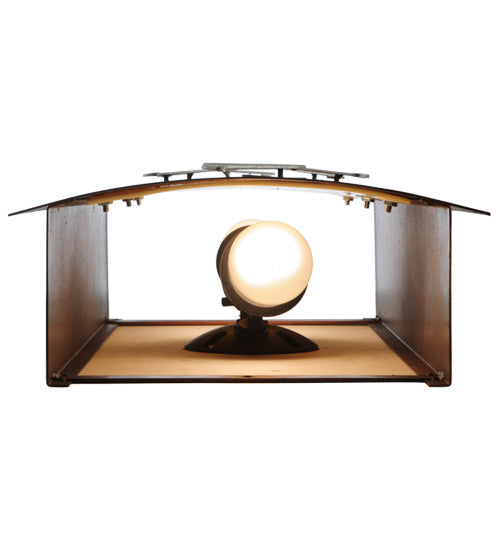 Meyda Lighting Copperwynd 12" 2-Light Cajun Spice Wall Sconce With Tawnyrock Idalight Shade Glass