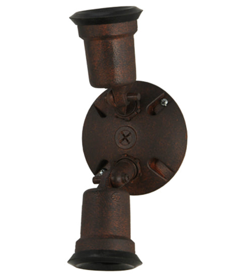 Meyda Lighting Copperwynd 12" 2-Light Cajun Spice Wall Sconce With Tawnyrock Idalight Shade Glass