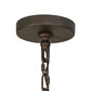 Meyda Lighting Cordoba 36" 6-Light Gilded Tobacco Pendant Light With Frosted Shade Glass