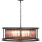Meyda Lighting Cordoba 36" 6-Light Gilded Tobacco Pendant Light With Frosted Shade Glass